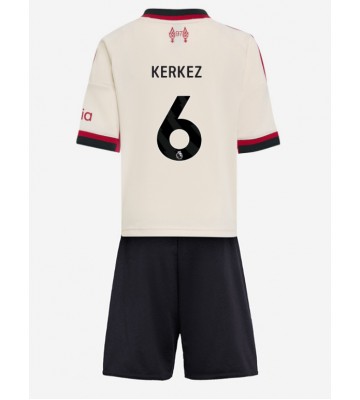 Liverpool Milos Kerkez #6 Borta Kläder Barn 2025-26 Kortärmad (+ Korta byxor)